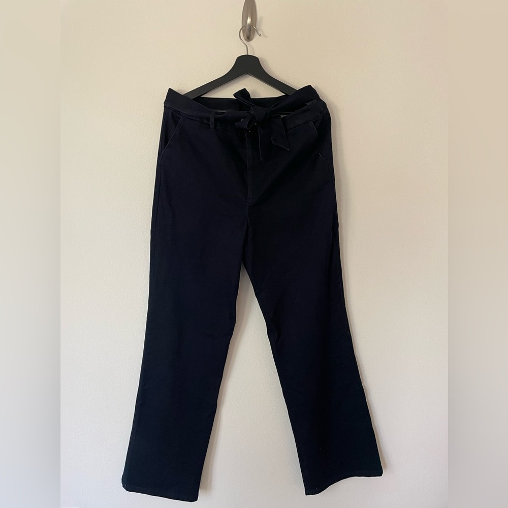 ANNE KLEIN PULL-ON FLARE-LEG JEANS INDIGO RINSE WASH 12